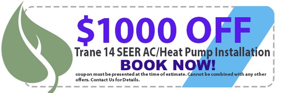 1000 off trane ac heat pump